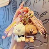 Móc khoá cún couple say xỉn