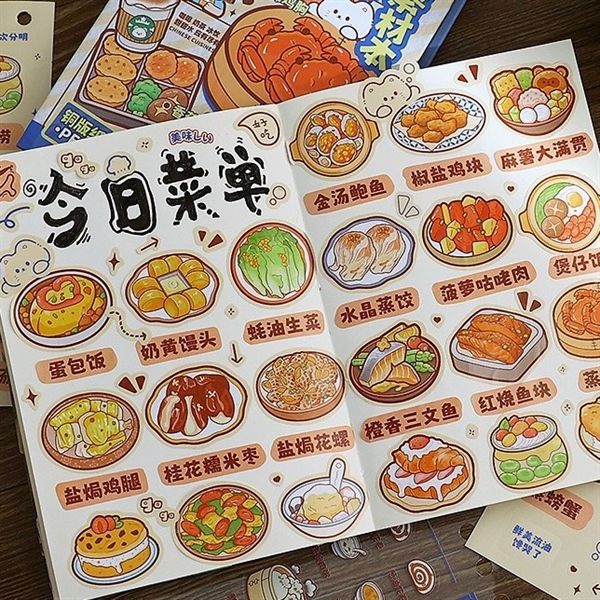 Sổ lò xo Sticker đồ ăn 66 tờ Telado