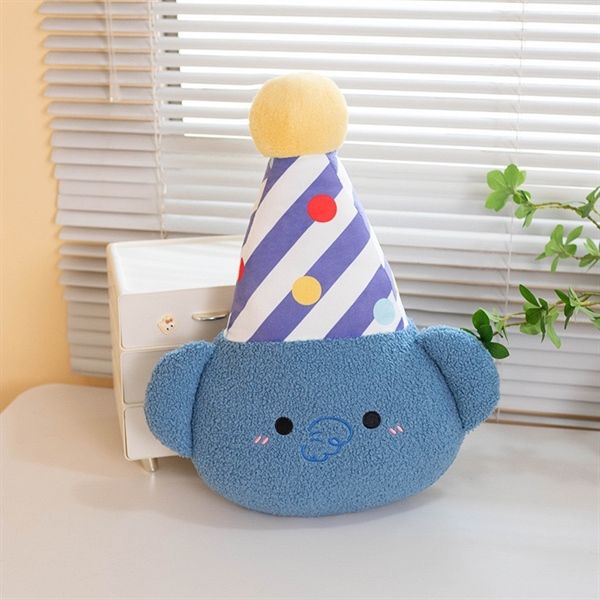 Voi bông dẹt mũ kẻ 45cm