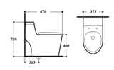 Bàn cầu liền khối Tkm-137f