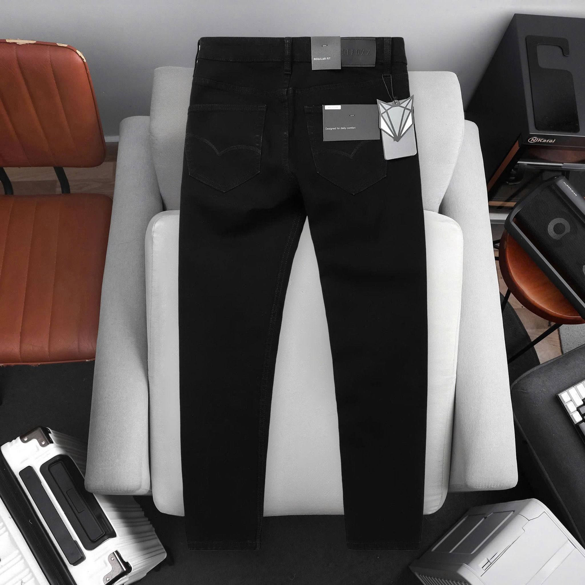 Quần Jeans Đen Basic 1894