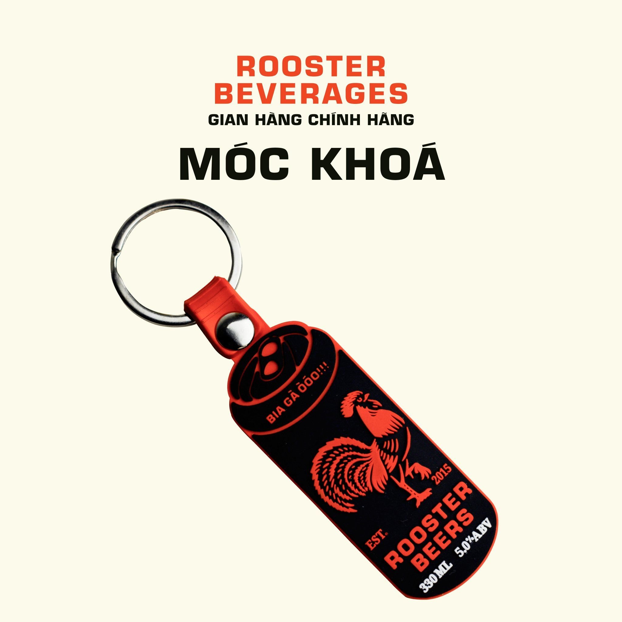 Móc khoá Rooster Beers hình lon bia