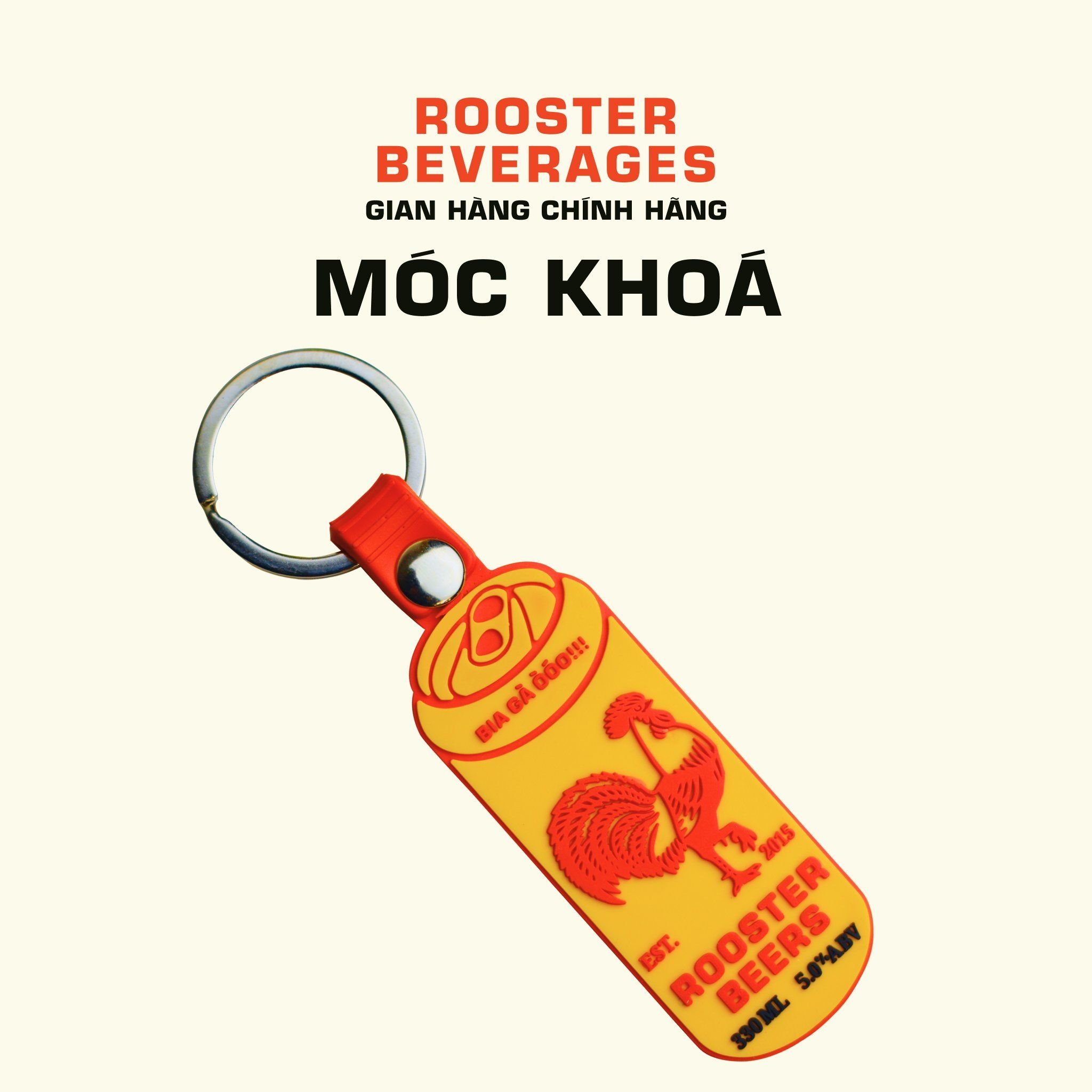 Móc khoá Rooster Beers hình lon bia