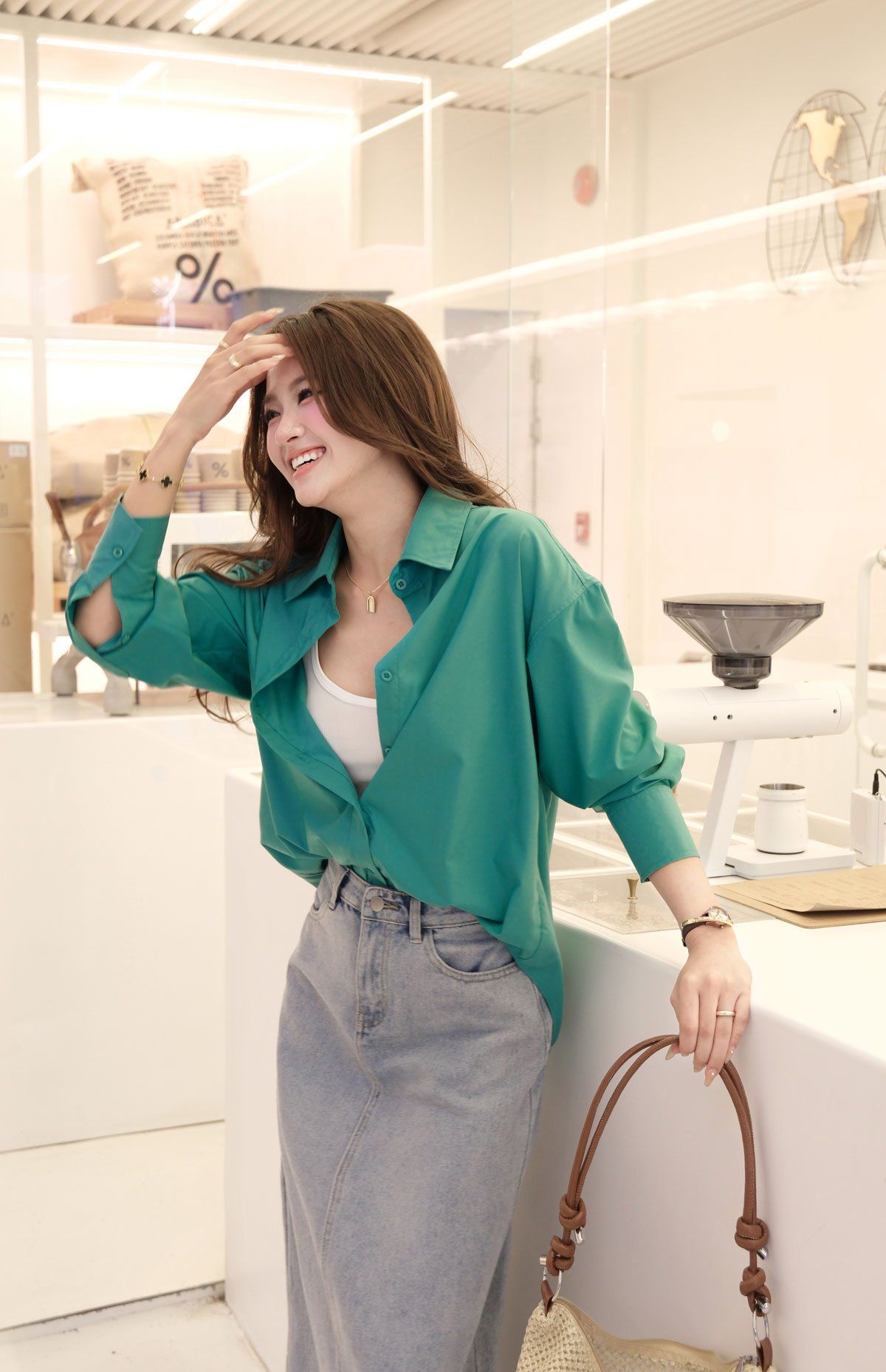 Áo Sơ Mi Trơn Oversize FAS291