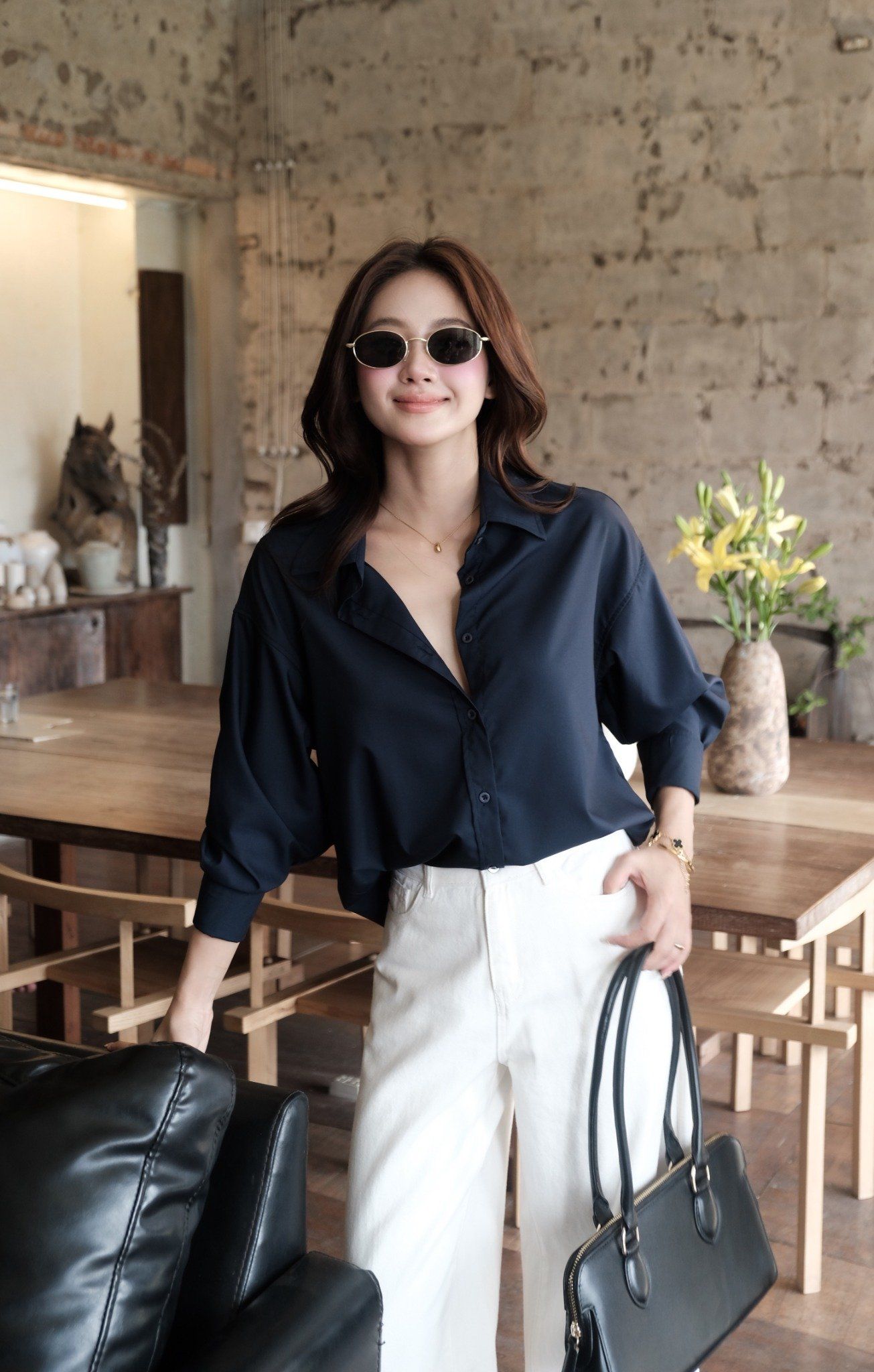 Áo Sơ Mi Trơn Oversize FAS291