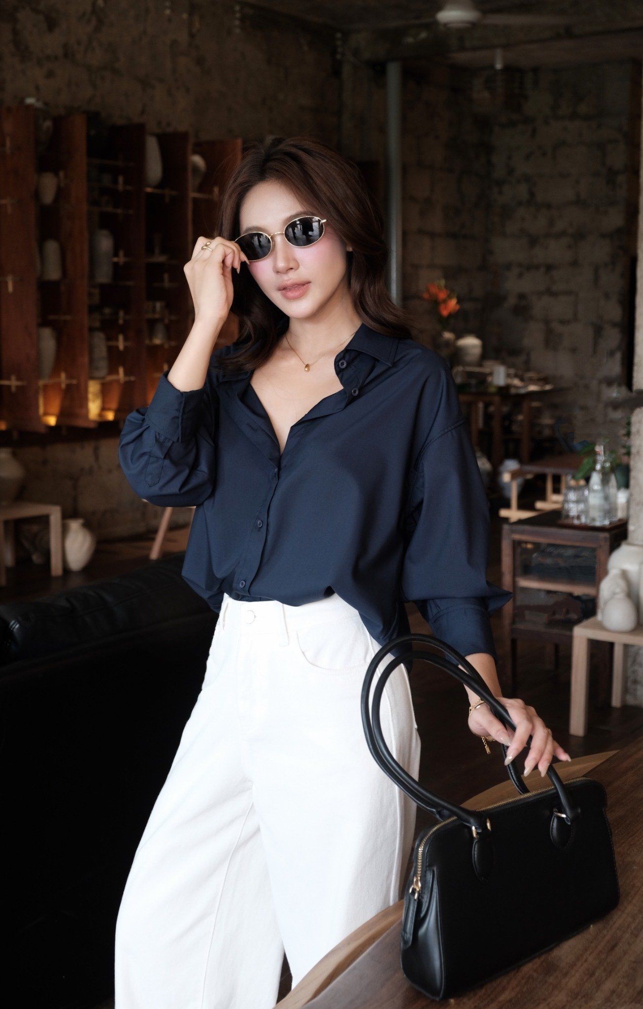 Áo Sơ Mi Trơn Oversize FAS291