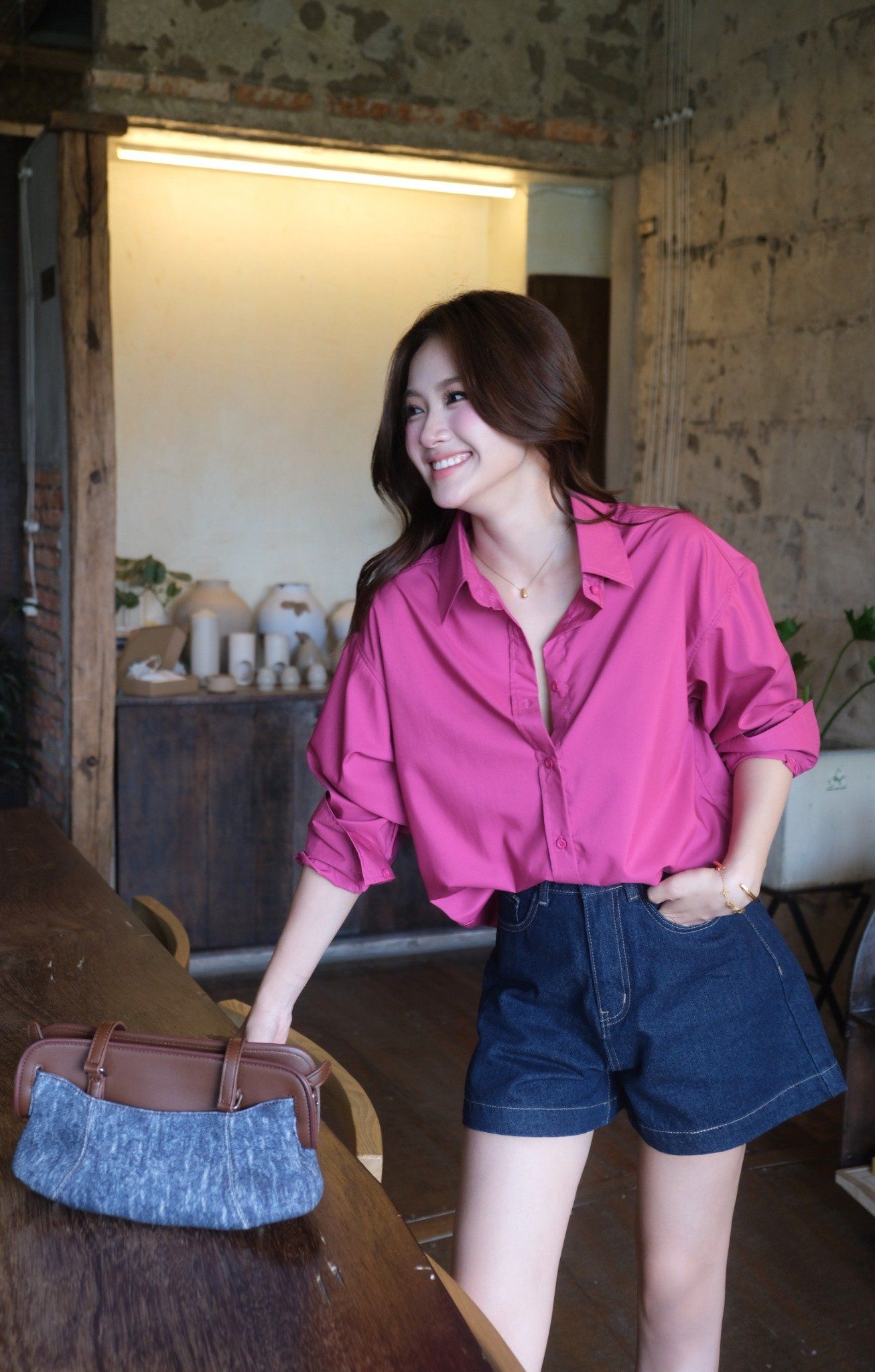 Áo Sơ Mi Trơn Oversize FAS291