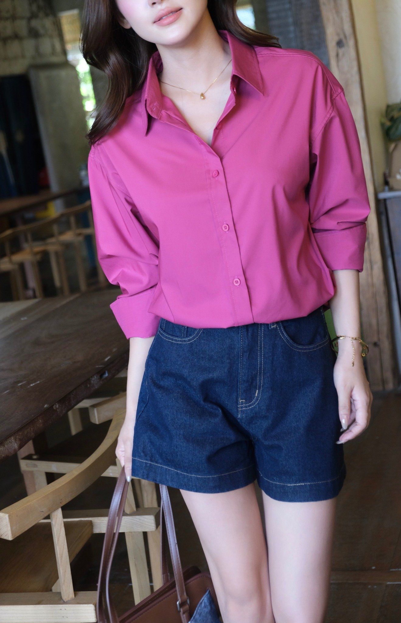 Áo Sơ Mi Trơn Oversize FAS291