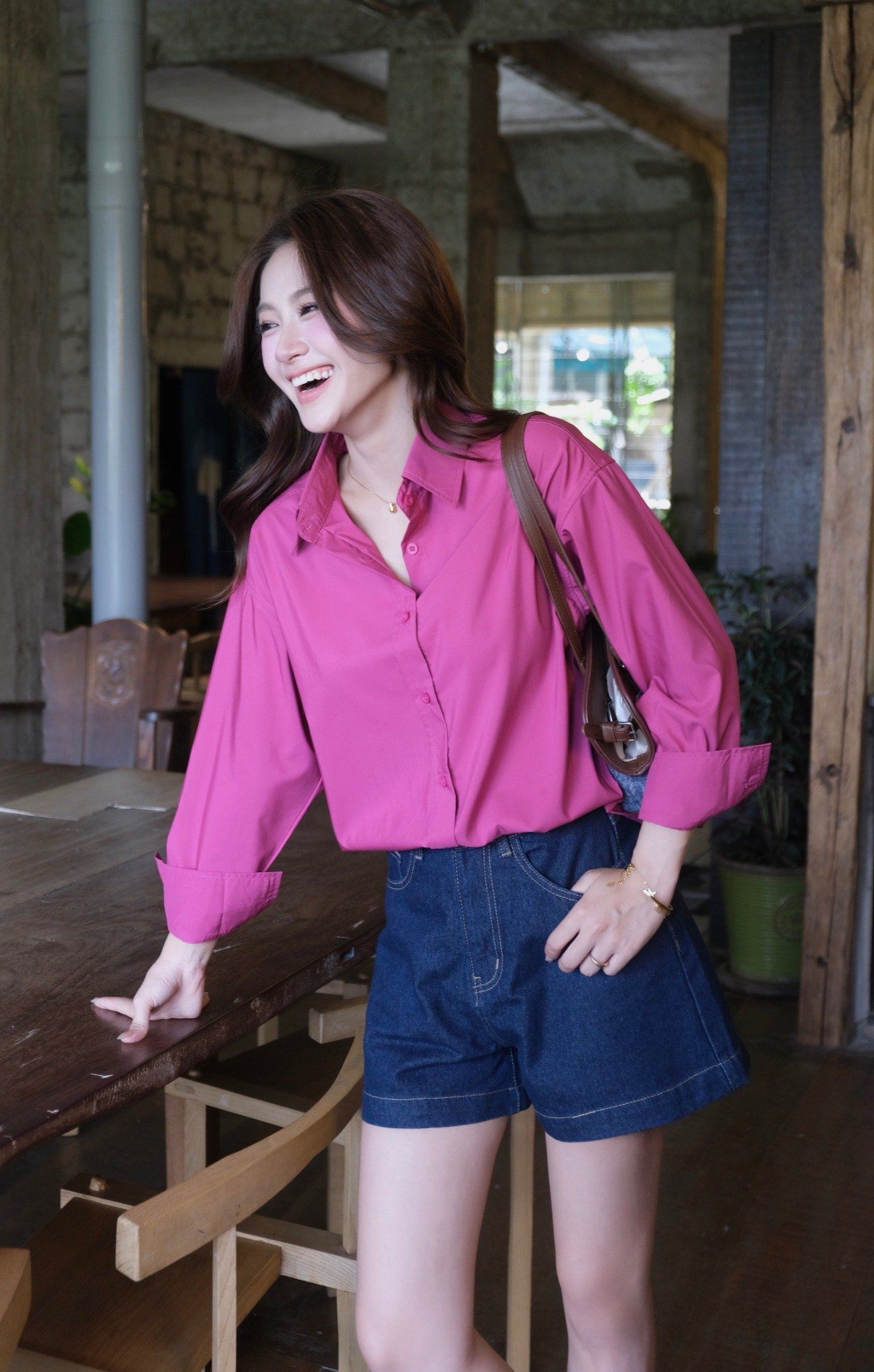 Áo Sơ Mi Trơn Oversize FAS291
