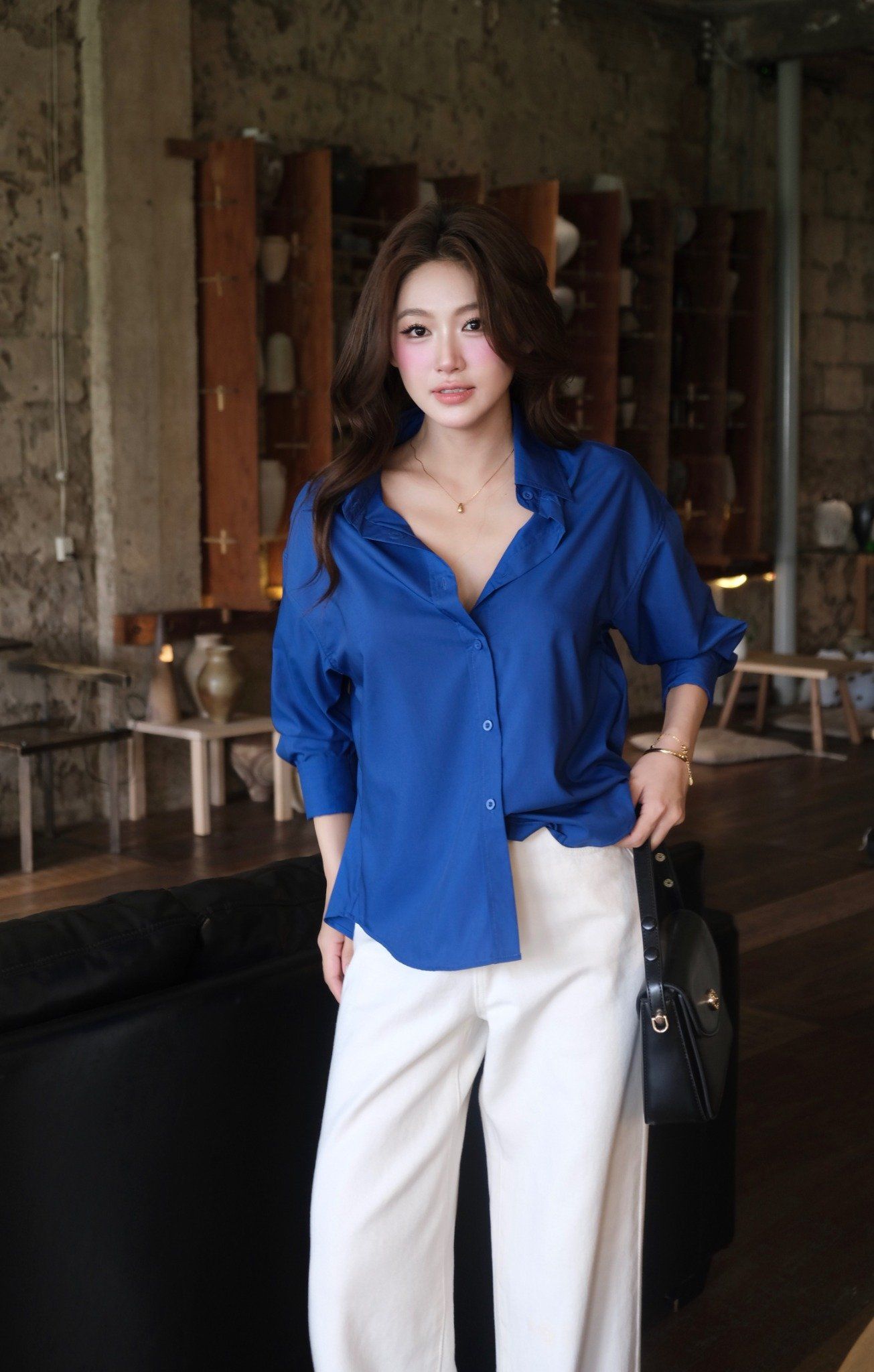 Áo Sơ Mi Trơn Oversize FAS291