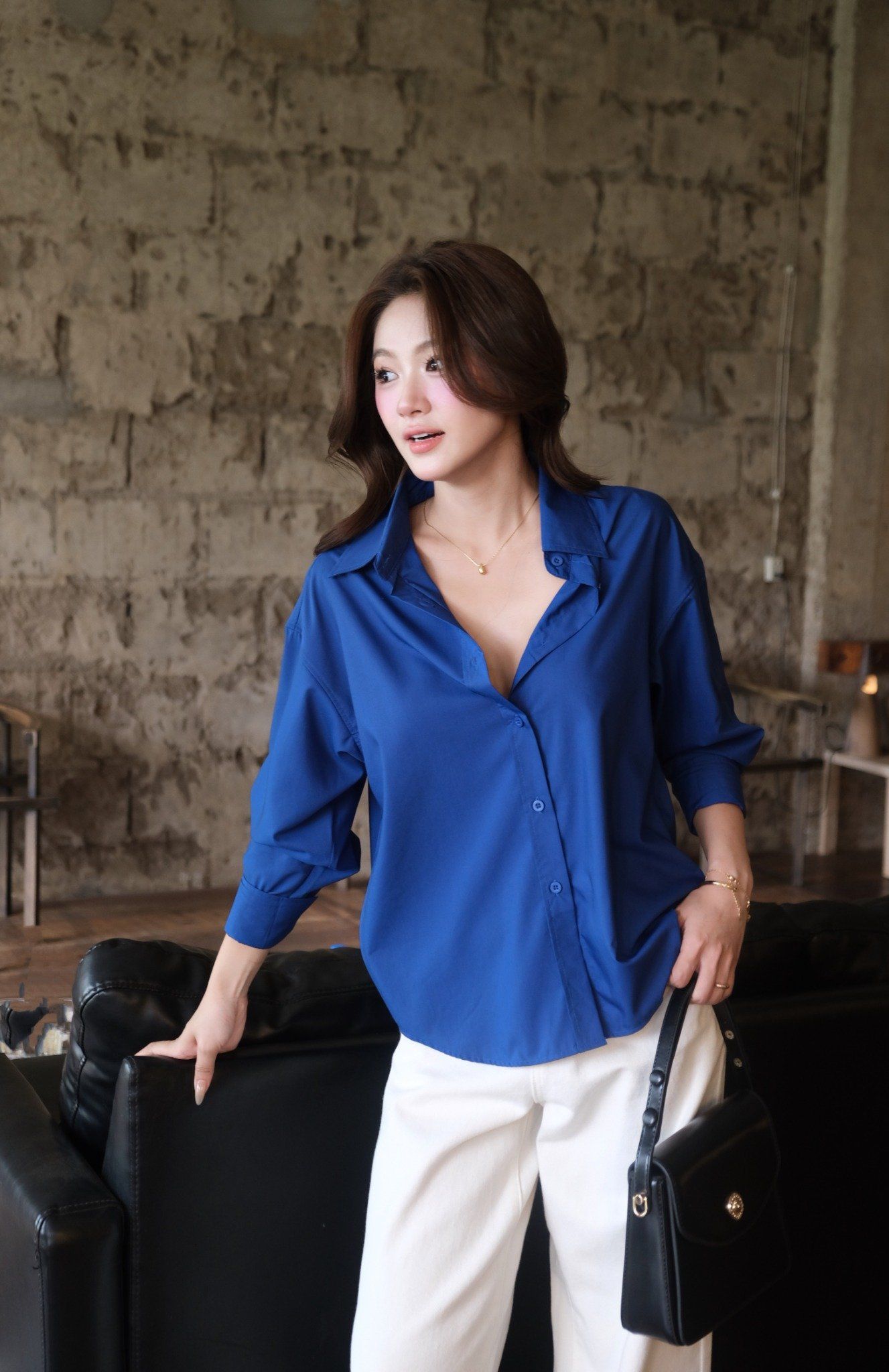 Áo Sơ Mi Trơn Oversize FAS291