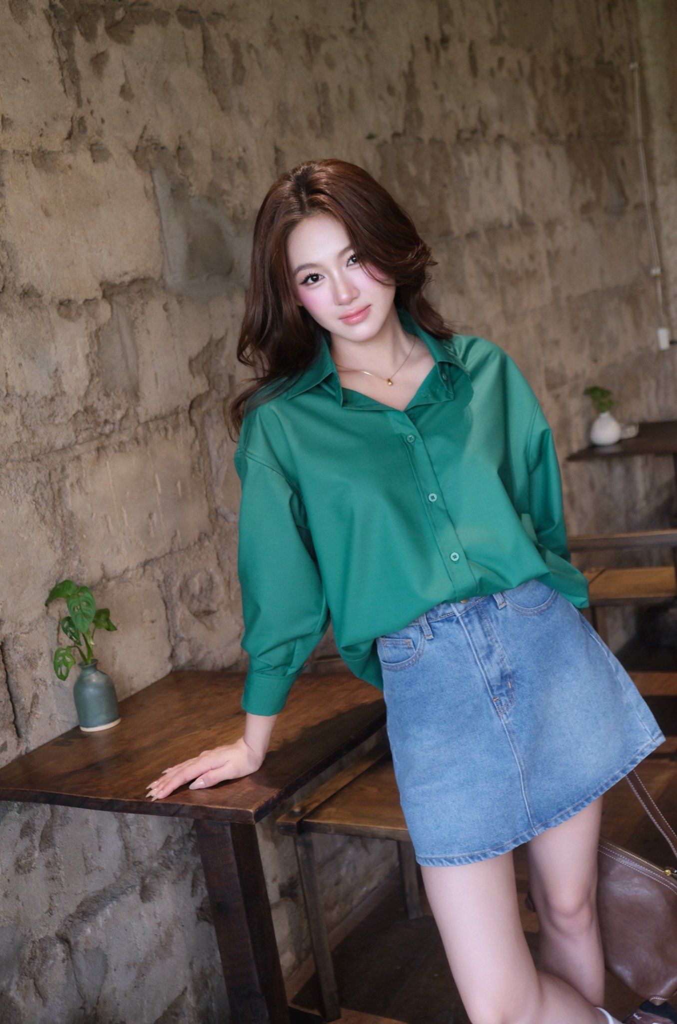Áo Sơ Mi Trơn Oversize FAS291