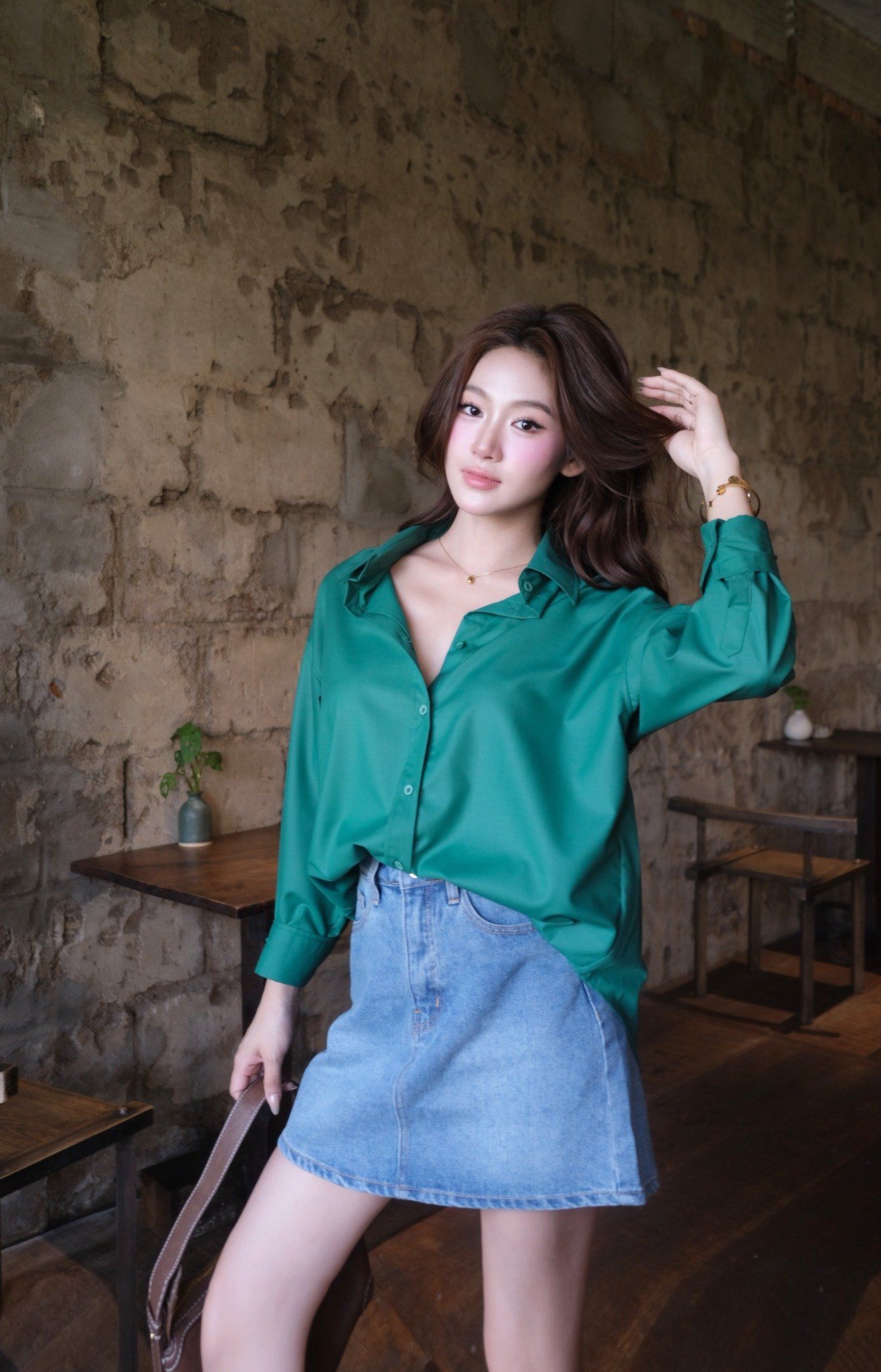 Áo Sơ Mi Trơn Oversize FAS291