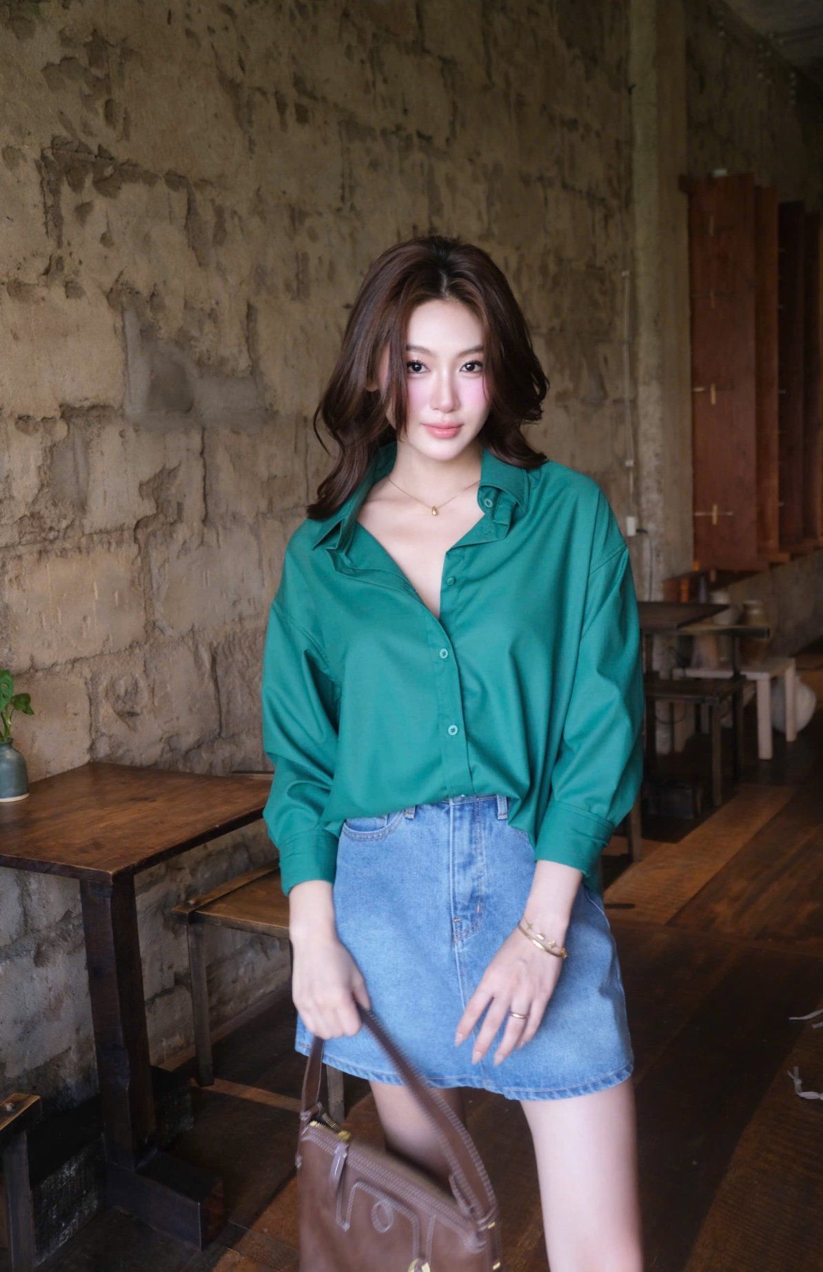 Áo Sơ Mi Trơn Oversize FAS291