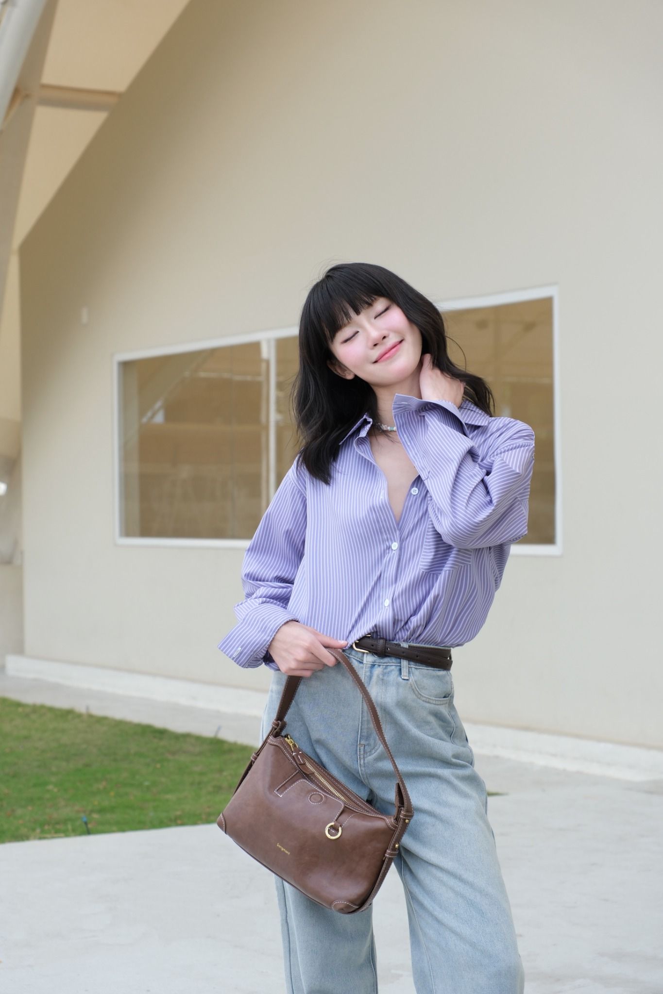Áo Sơ Mi Sọc Túi Ngang FAS372