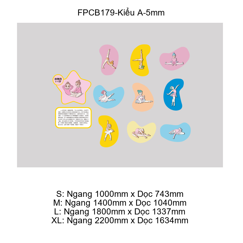 Tranh Fomex EPeBen dán tường nổi 3d Lớp Học Khiêu Vũ Trang Trí Phòng Trẻ Cho Bé, Mầm non, Mẫu Giáo