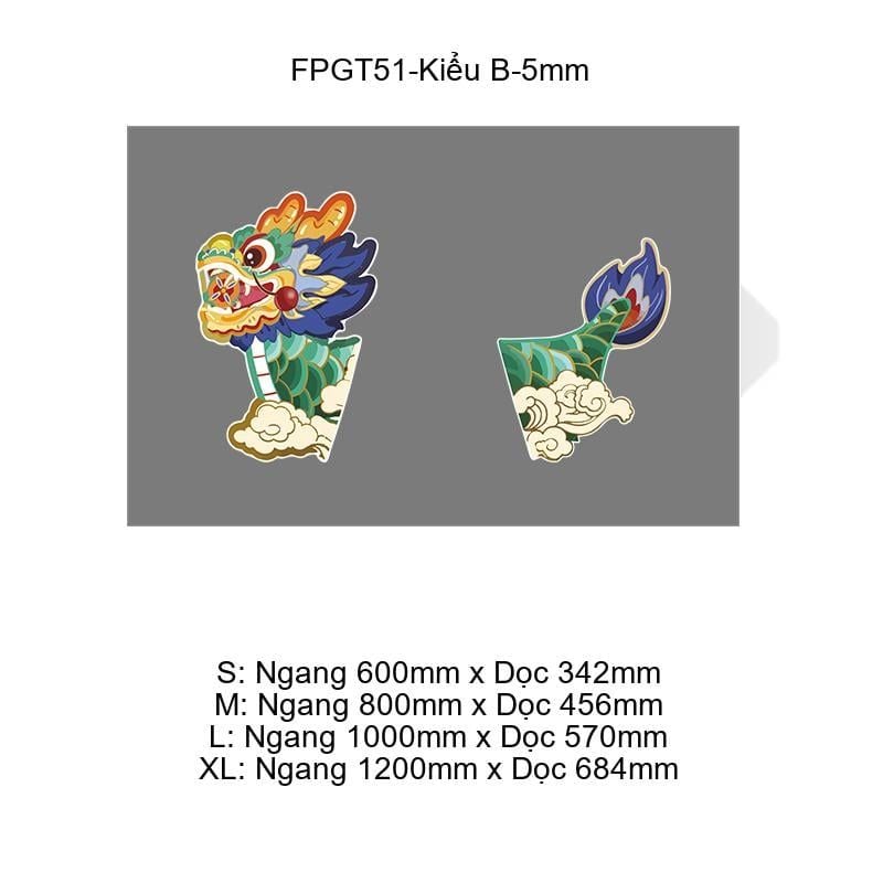 Tranh Fomex EPeBen dán tường nổi 3d Rông Lễ Hội trang trí Phòng ngủ, Mẫu giáo