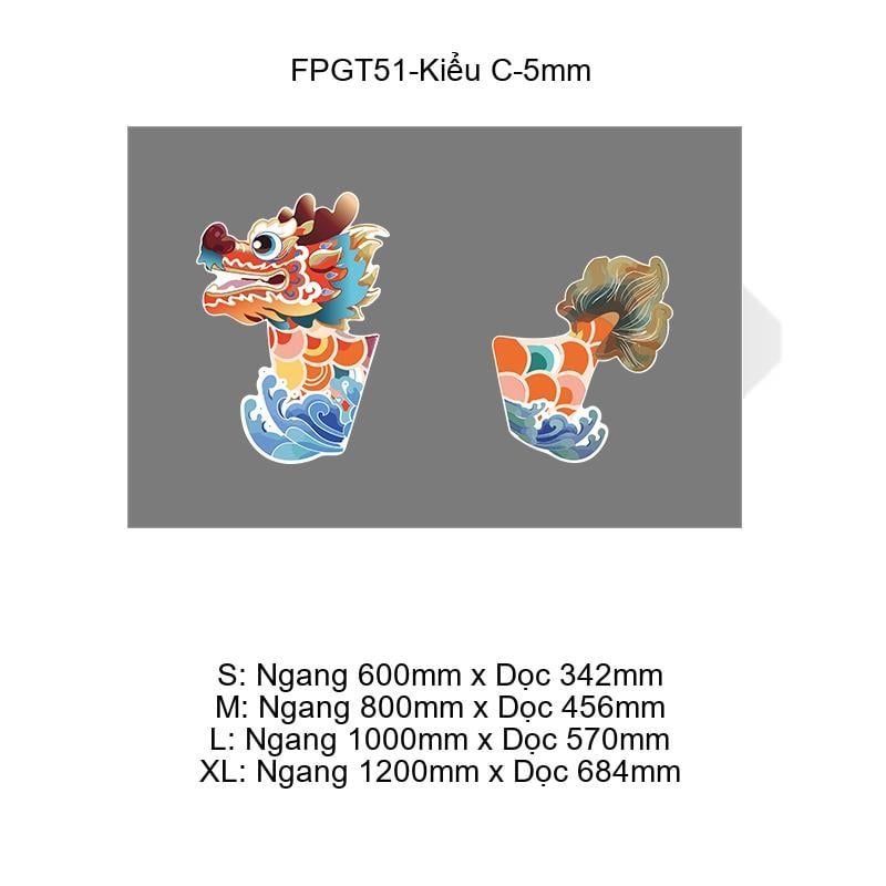 Tranh Fomex EPeBen dán tường nổi 3d Rông Lễ Hội trang trí Phòng ngủ, Mẫu giáo