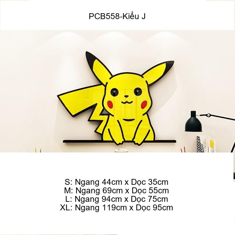 Tranh mica EPeBen dán tường nổi 3d hình PIKA PIKACHU Trang Trí Phòng Cho Bé,Mẫu Giáo, Lớp Học