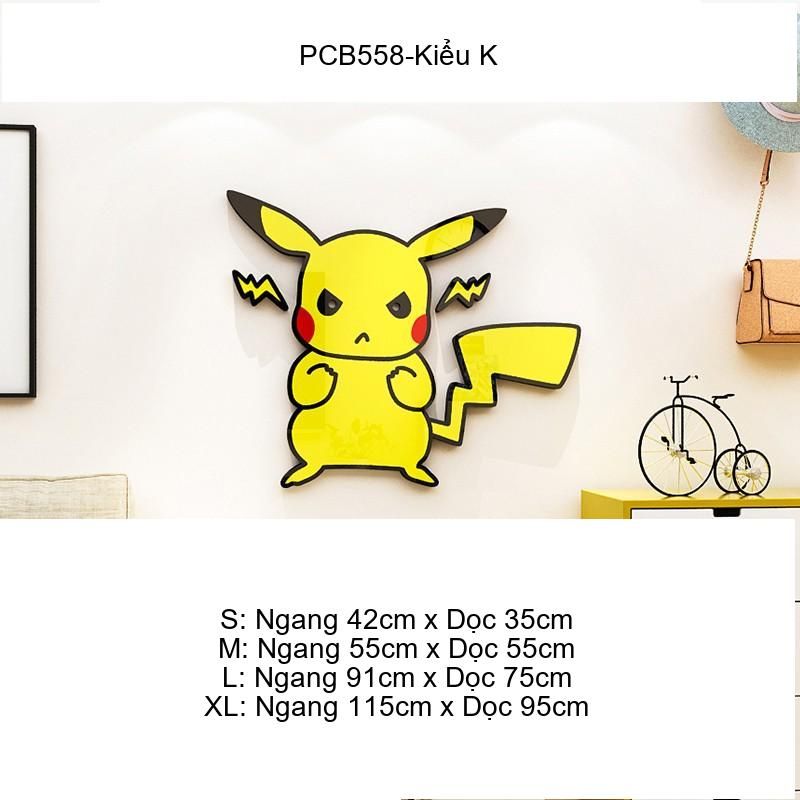 Tranh mica EPeBen dán tường nổi 3d hình PIKA PIKACHU Trang Trí Phòng Cho Bé,Mẫu Giáo, Lớp Học