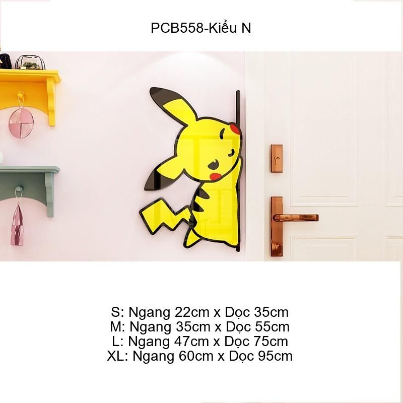 Tranh mica EPeBen dán tường nổi 3d hình PIKA PIKACHU Trang Trí Phòng Cho Bé,Mẫu Giáo, Lớp Học