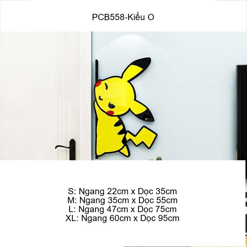 Tranh mica EPeBen dán tường nổi 3d hình PIKA PIKACHU Trang Trí Phòng Cho Bé,Mẫu Giáo, Lớp Học