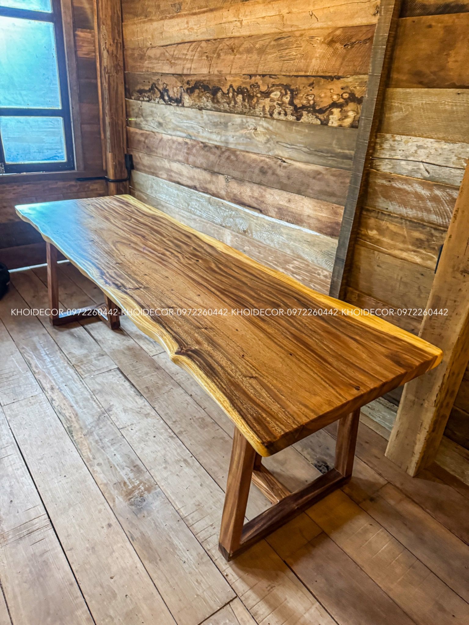 BÀN GỖ ME TÂY 240 x 73-75 x 5 cm