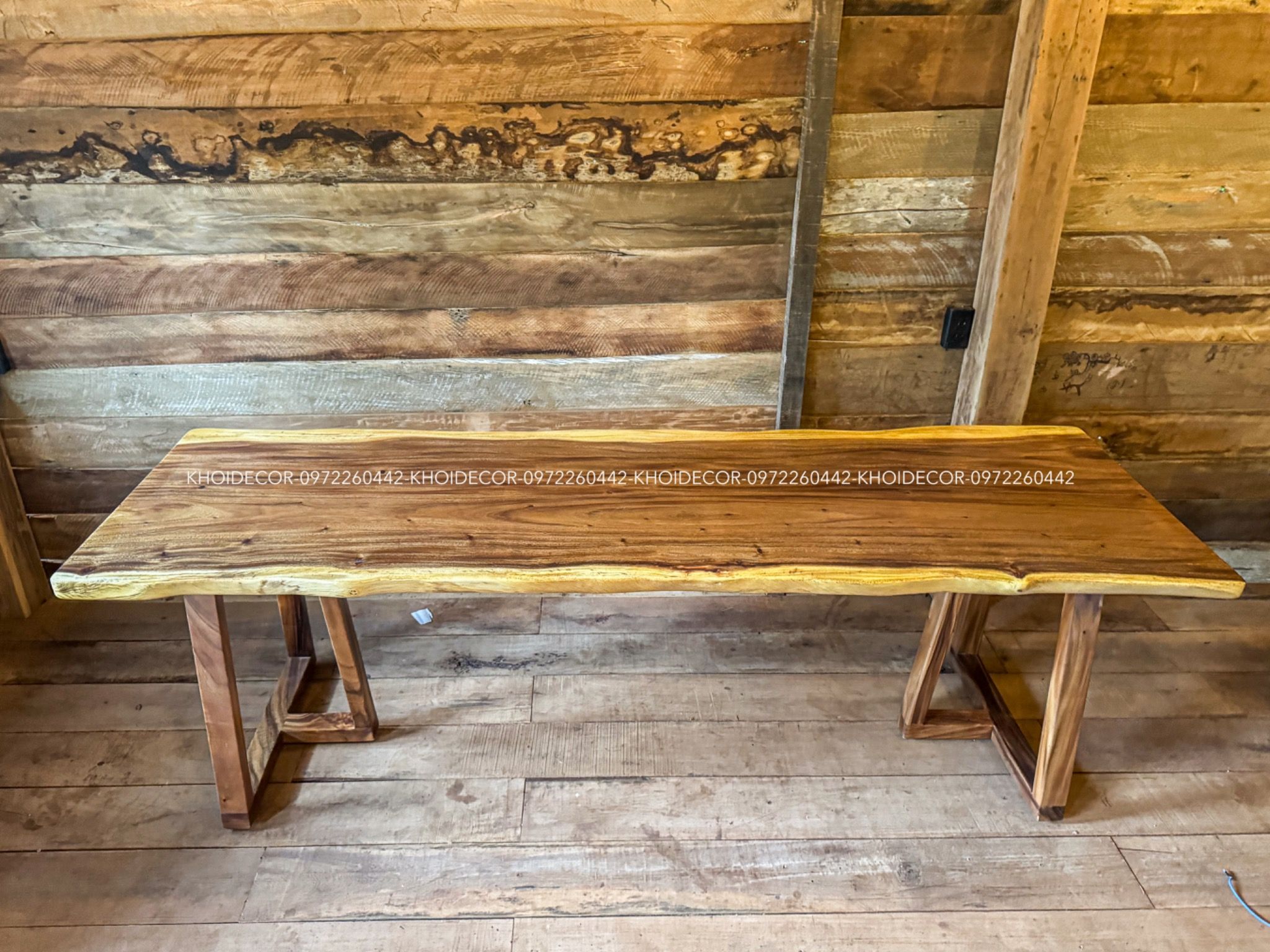 BÀN GỖ ME TÂY 240 x 73-75 x 5 cm