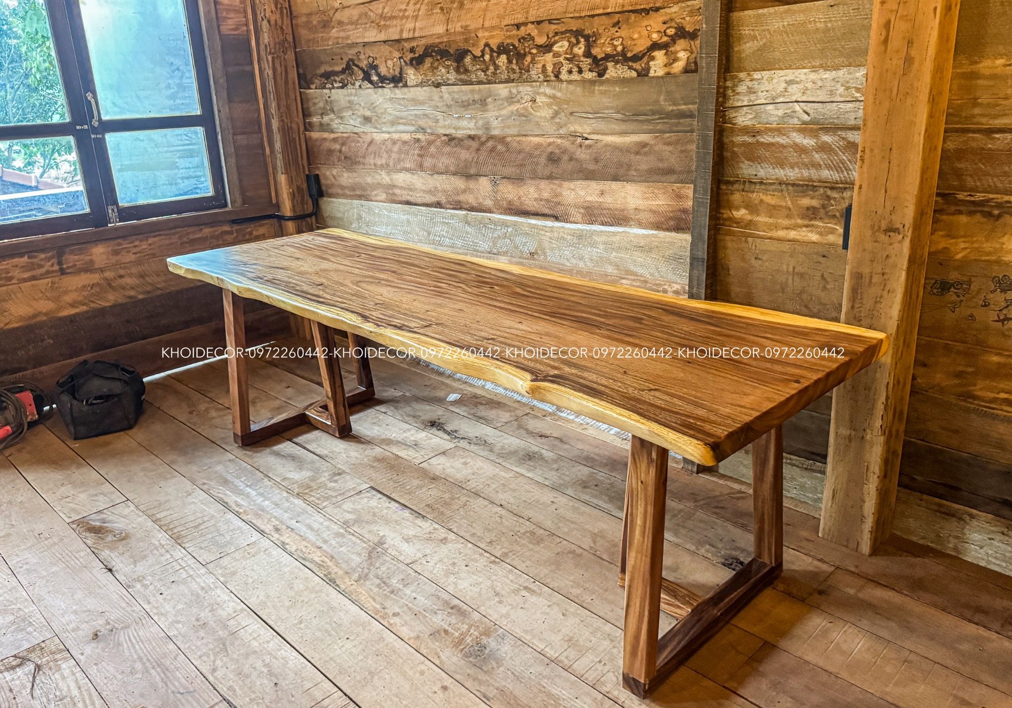 BÀN GỖ ME TÂY 240 x 73-75 x 5 cm
