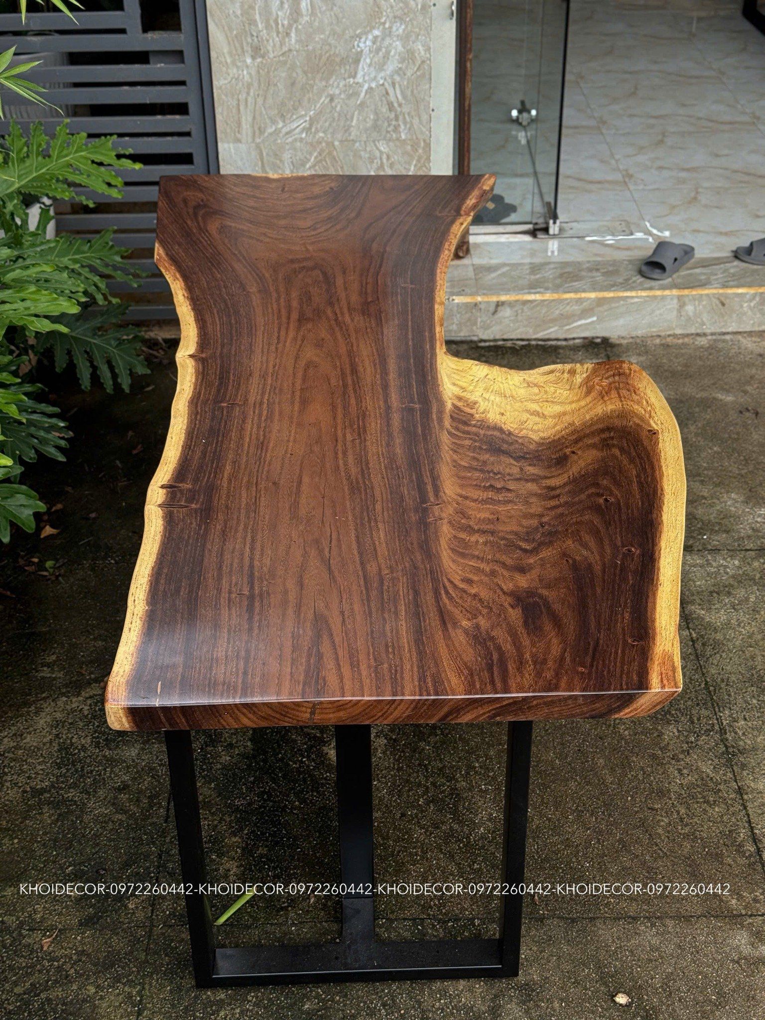 BÀN GỖ ME TÂY 192 x 91 - 54 - 82 x 5 cm