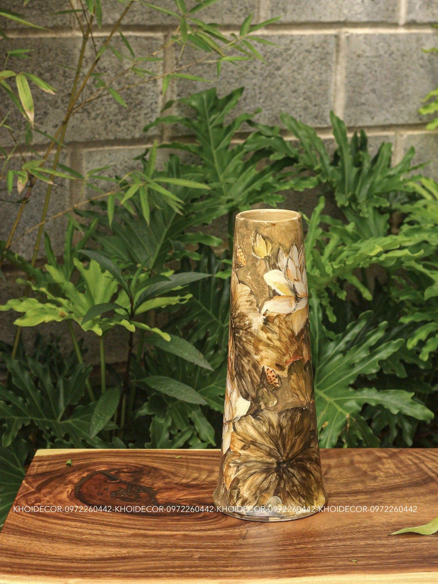 TRỤ SEN MEN KHÔ GỐM TÂM AN