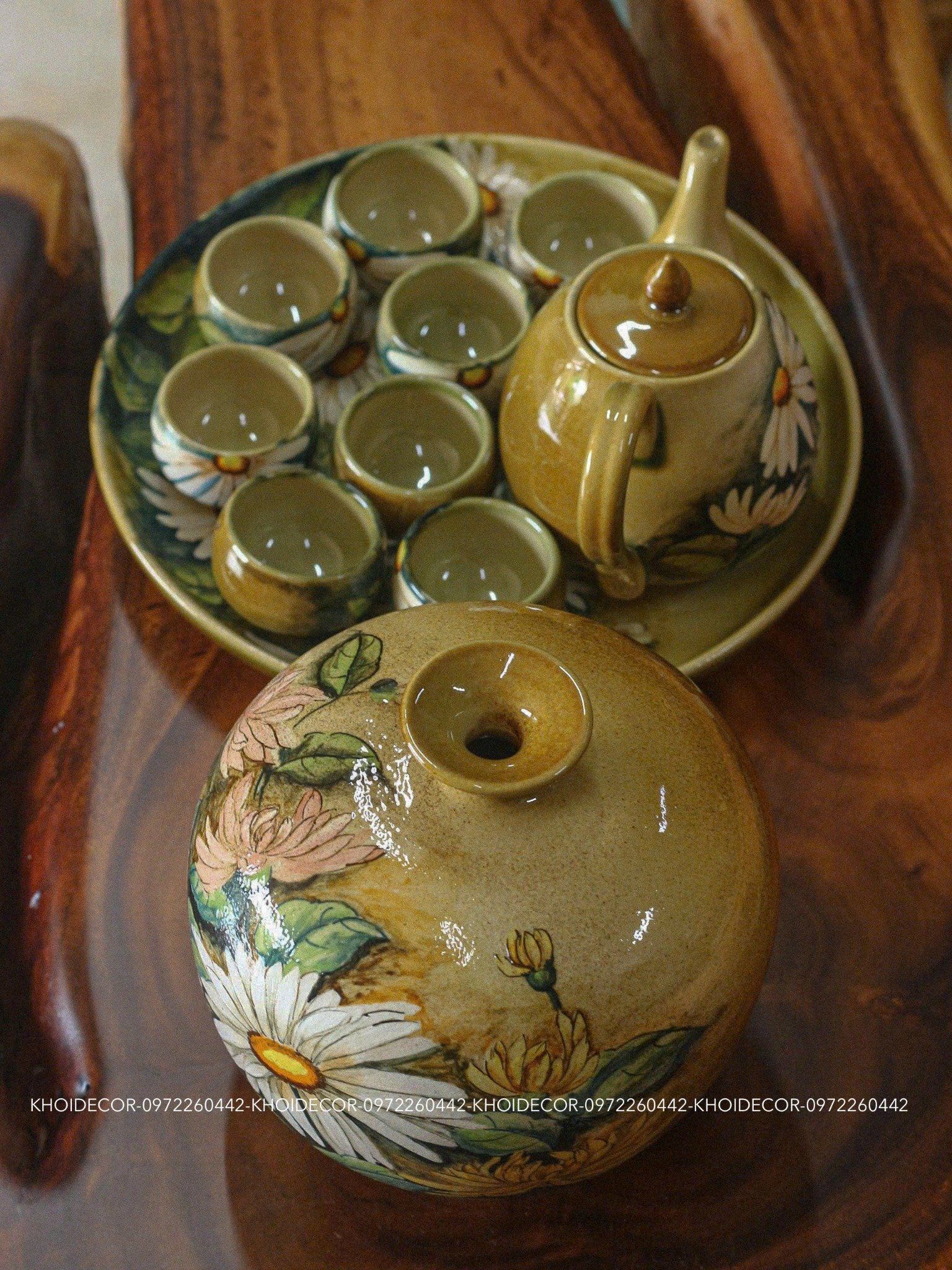 SET BÌNH TRÀ CÚC HỌA MI