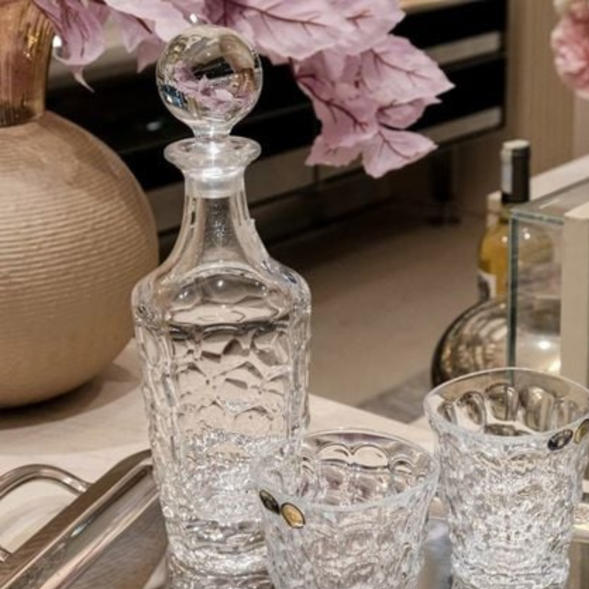 Bộ bình rượu Marble Crystal Bohemia