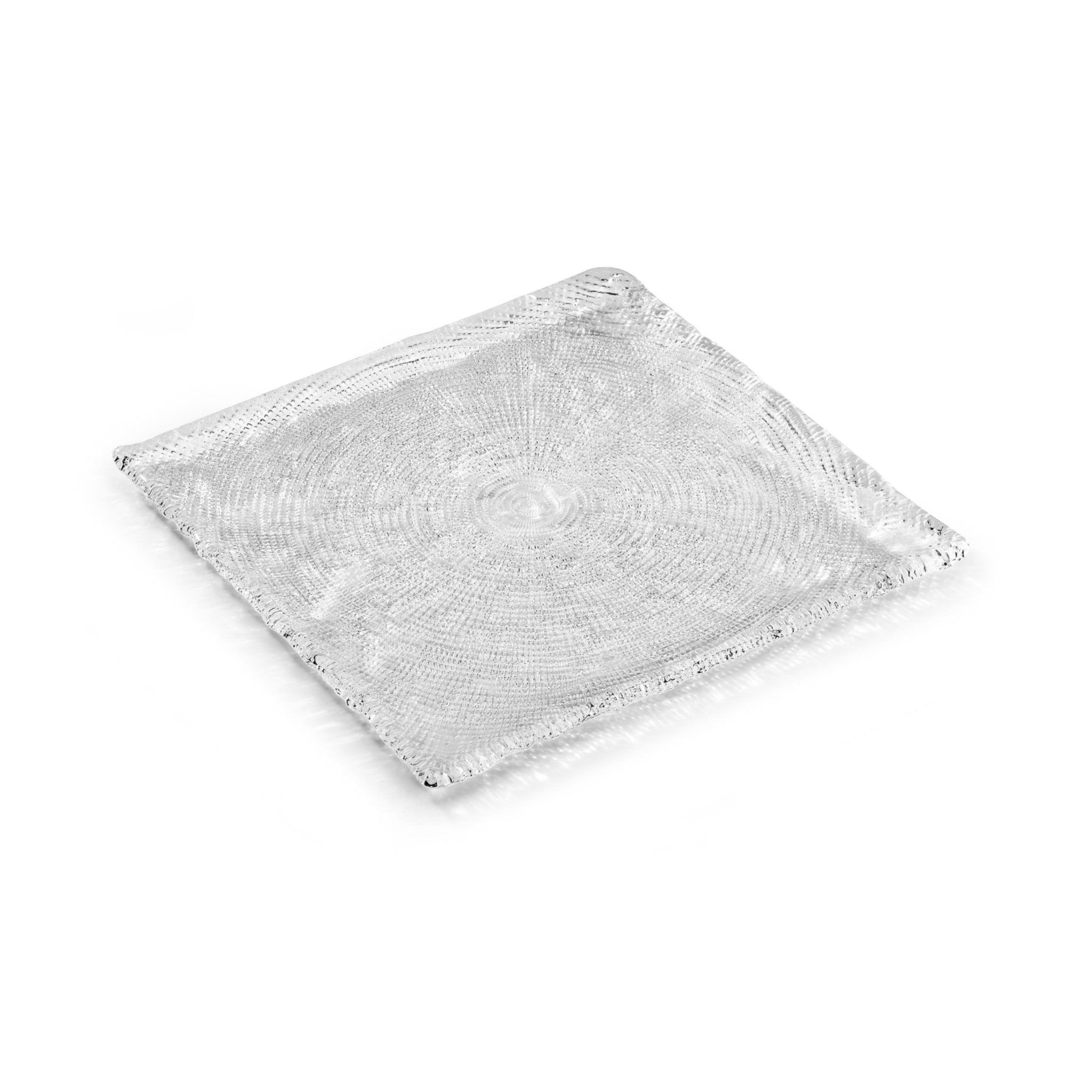 Đĩa vuông Diamante trắng 27.5cm