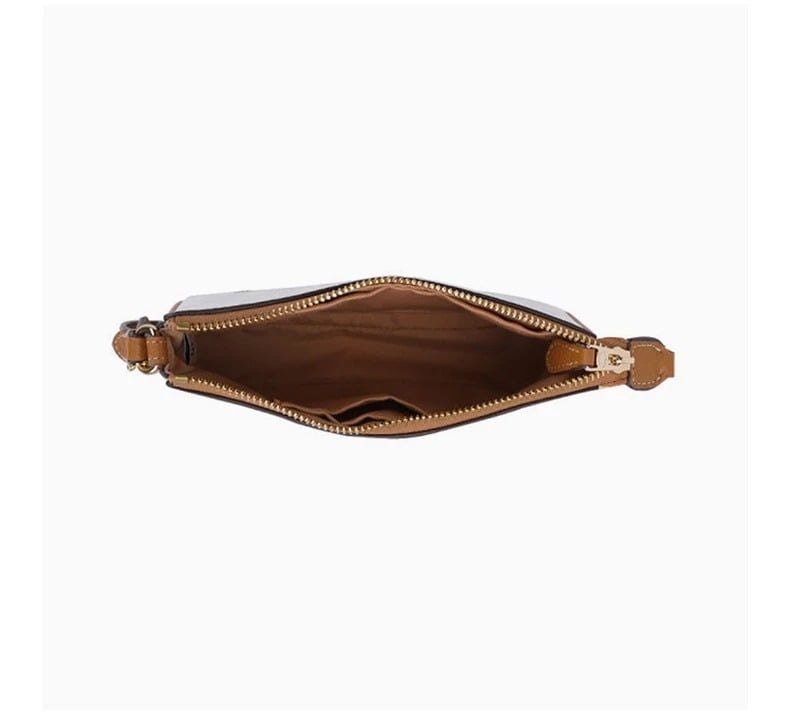 2725 - HÀNG CHÍNH HÃNG - TÚI COACH SHOULDER BAG NOLITA - TRẮNG VIỀN NÂU