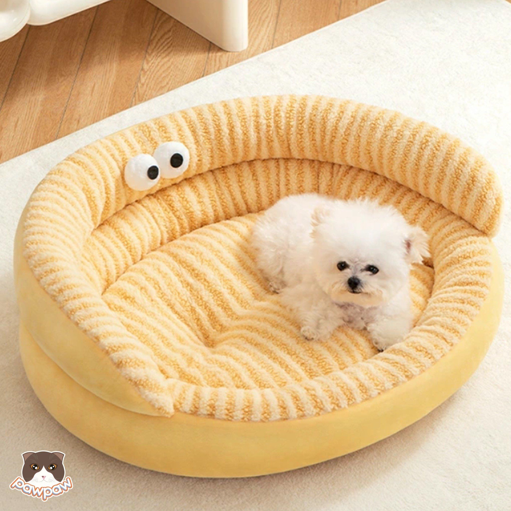 Đệm oval có đôi mắt cute cho chó mèo