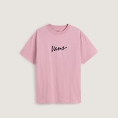 Áo Vans Classic Script Ss Pink Dawn-Black