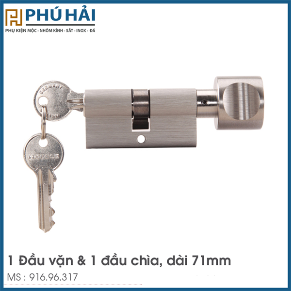 Ruột Khóa Cửa Phòng 71mm Hafele 916.96.420