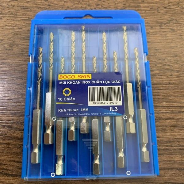 Mũi khoan inox đặc chủng chân lục giác BOGO 3.2 li