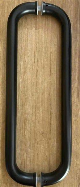 Tay nắm cửa kính Chữ C inox 304 P25 * 400 màu đen