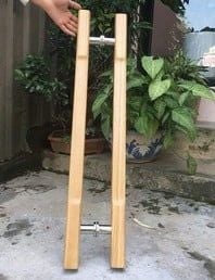 Tay nắm cửa kính gỗ SỒIvuông 45*1M