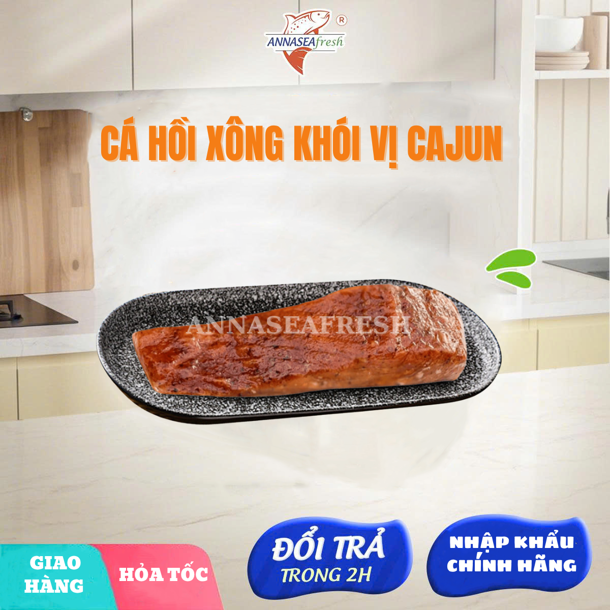 Cá hồi xông khói vị Cajun