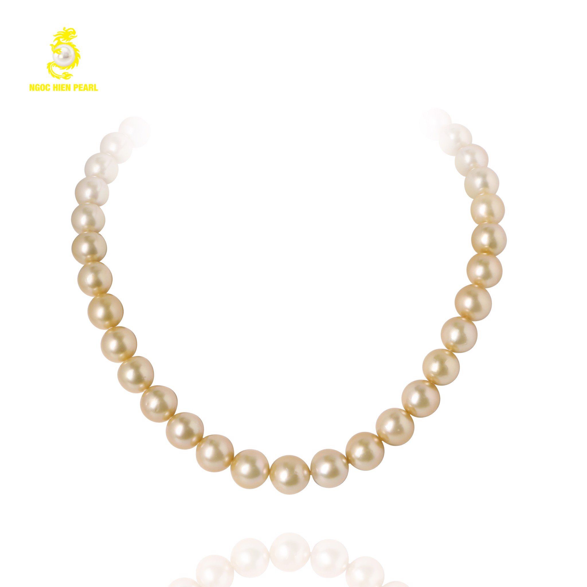 Chuỗi cổ ngọc trai Southsea 4A NSSP02, 37 viên size 9.1-11.1mm