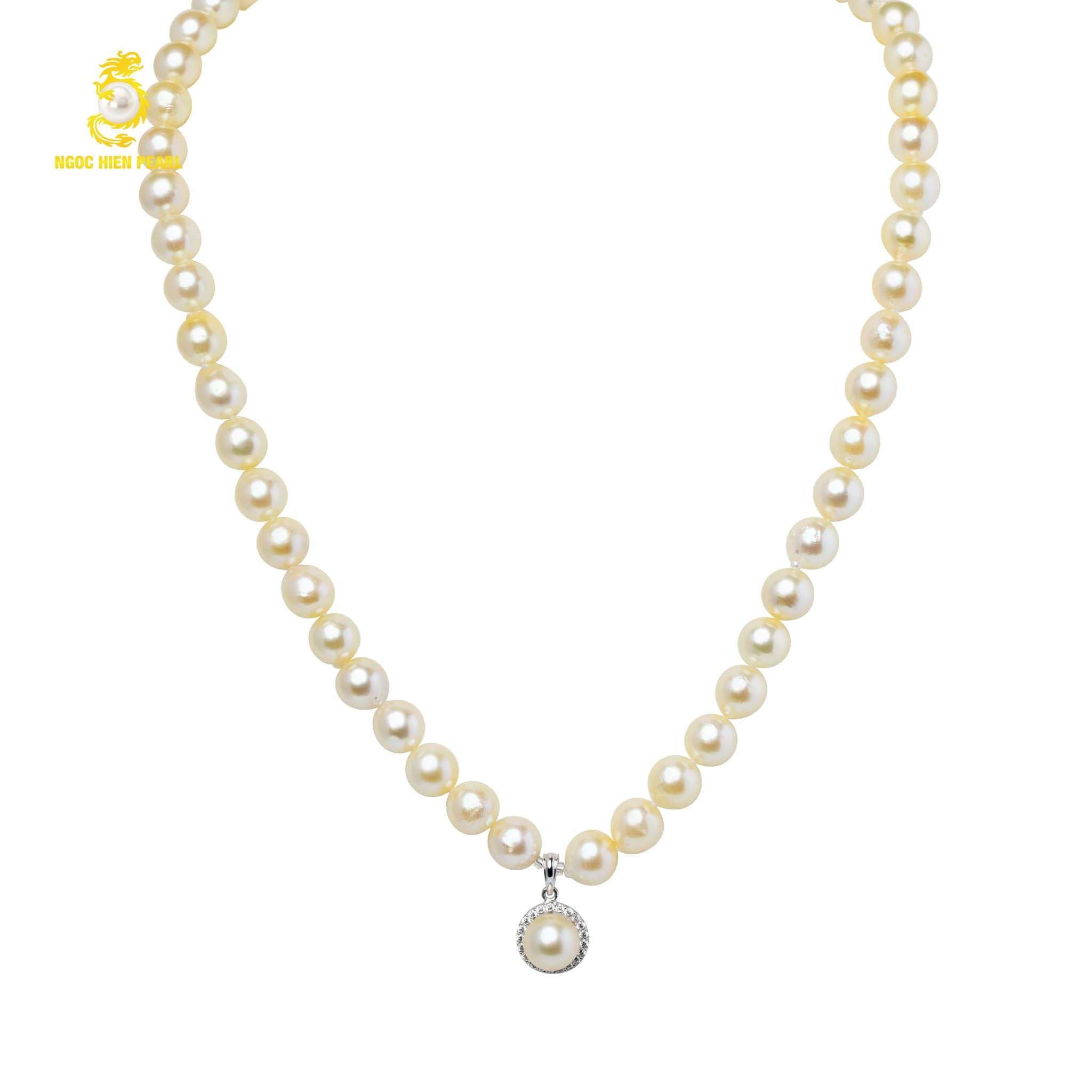 Chuỗi cổ ngọc trai Akoya 3A NGP402
