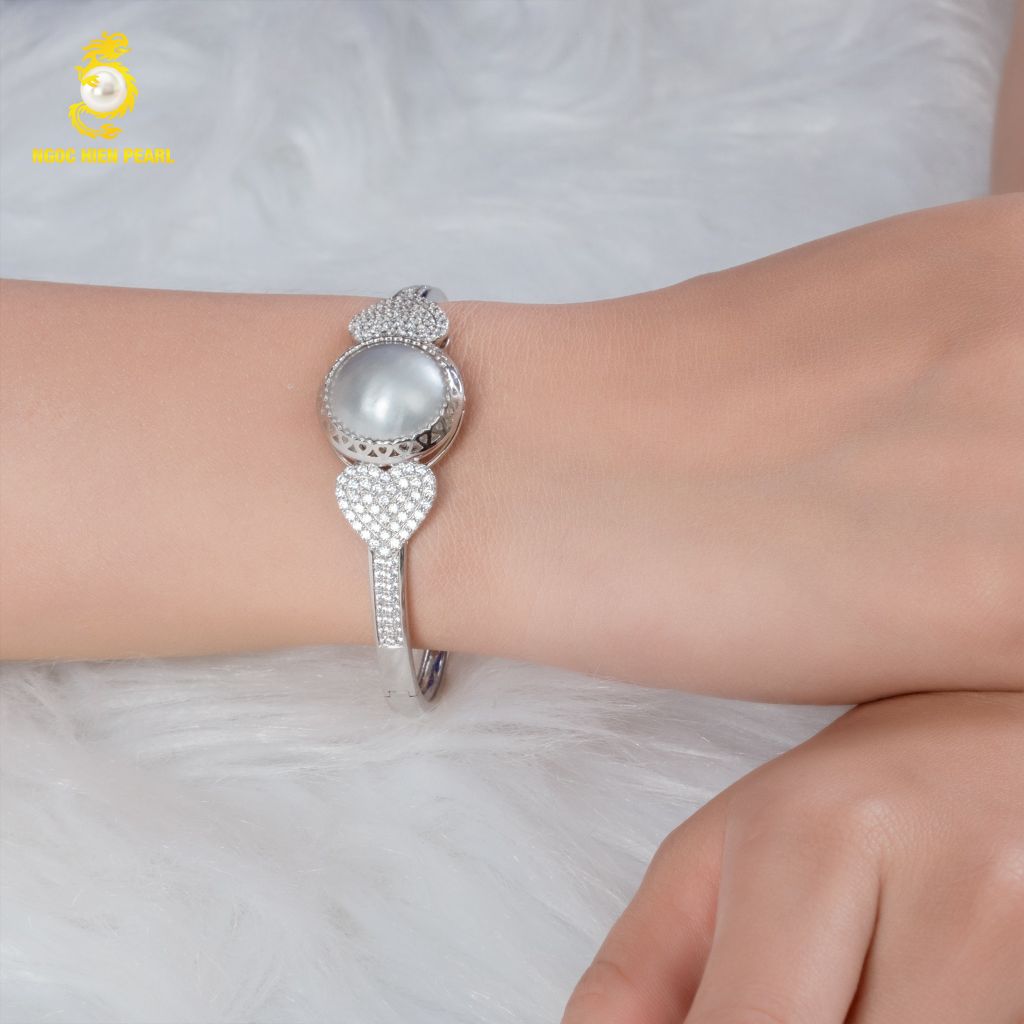 Vòng tay ngọc trai Cấy Trên Vỏ GBP001