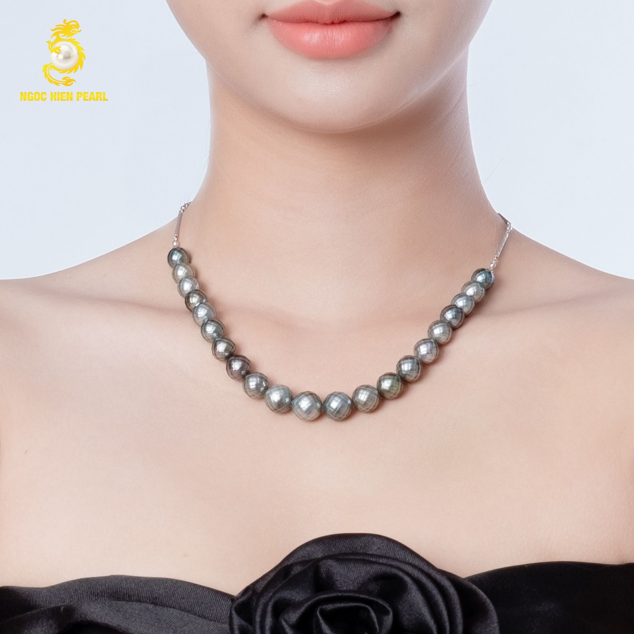 Dây chuyền ngọc trai chạm khắc GDC166