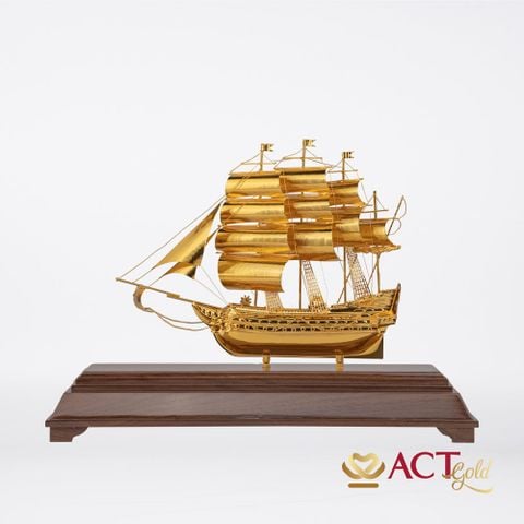 Quà tặng Thuyền Buồm mạ vàng 24k ACT GOLD ISO 9001:2015 ( Mẫu 202)