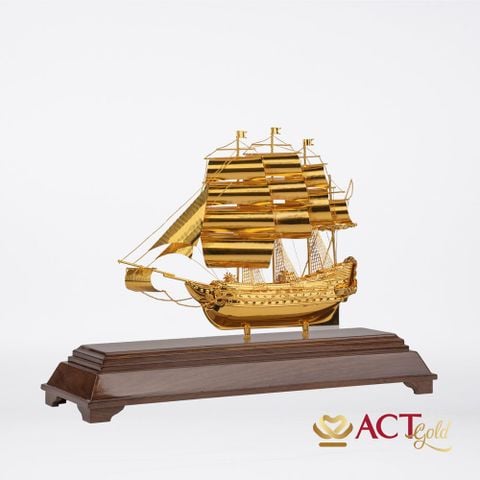 Quà tặng Thuyền Buồm mạ vàng 24k ACT GOLD ISO 9001:2015 ( Mẫu 202)