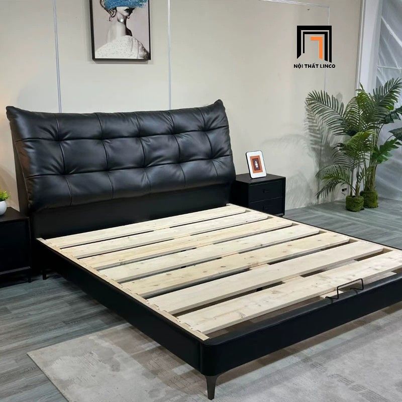 Giường ngủ da Pu màu nâu GN90 Upton 1m6 x 2m giá rẻ