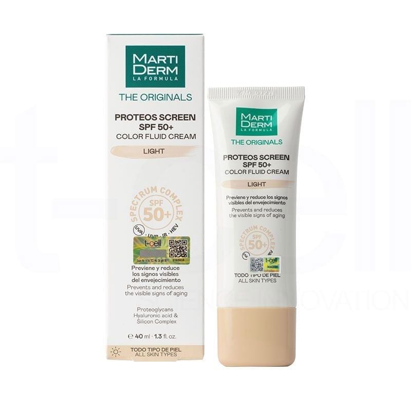 Kem Chống Nắng Ngừa Sạm Nám MartiDerm The Originals Proteos Screen SPF50+ Color Fluid Cream (Light) (40ml)